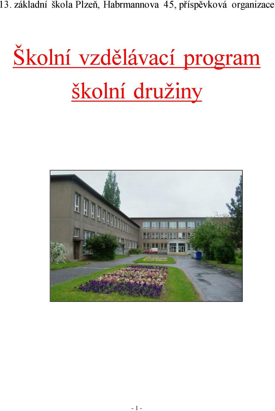 organizace Školní