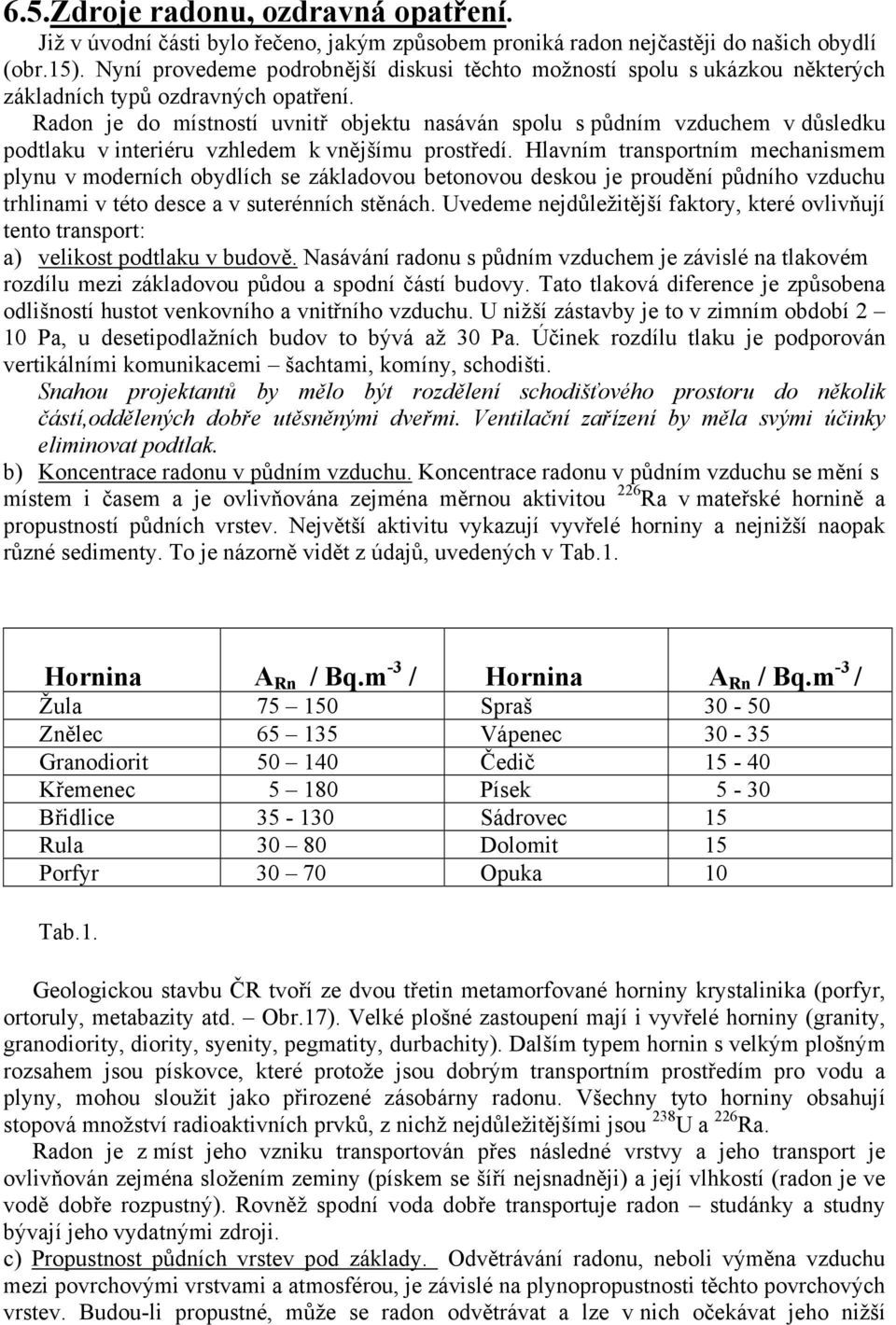 Radon je do místností uvnitř objektu nasáván spolu s půdním vzduchem v důsledku podtlaku v interiéru vzhledem k vnějšímu prostředí.