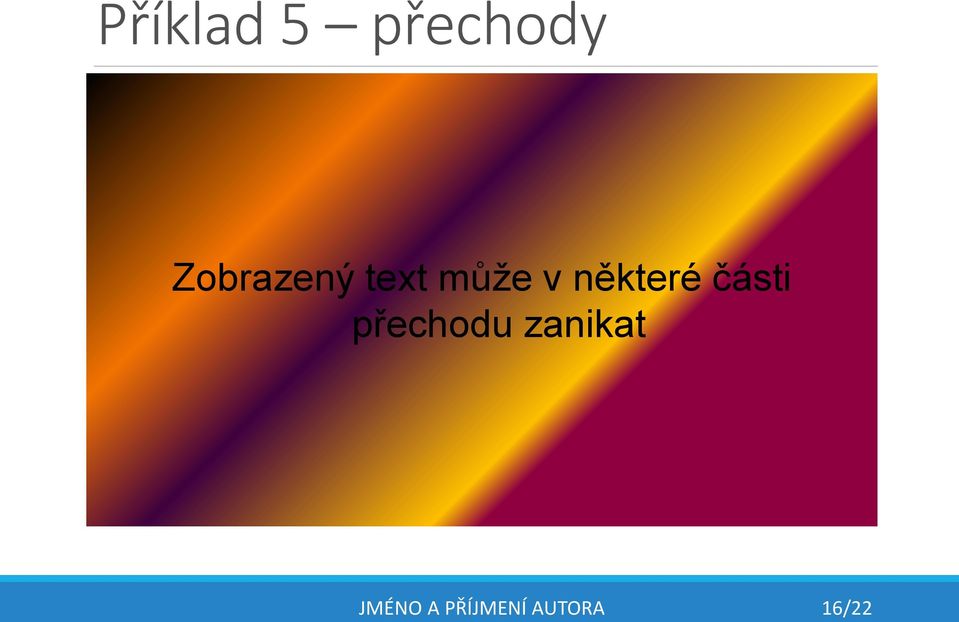 některé části přechodu