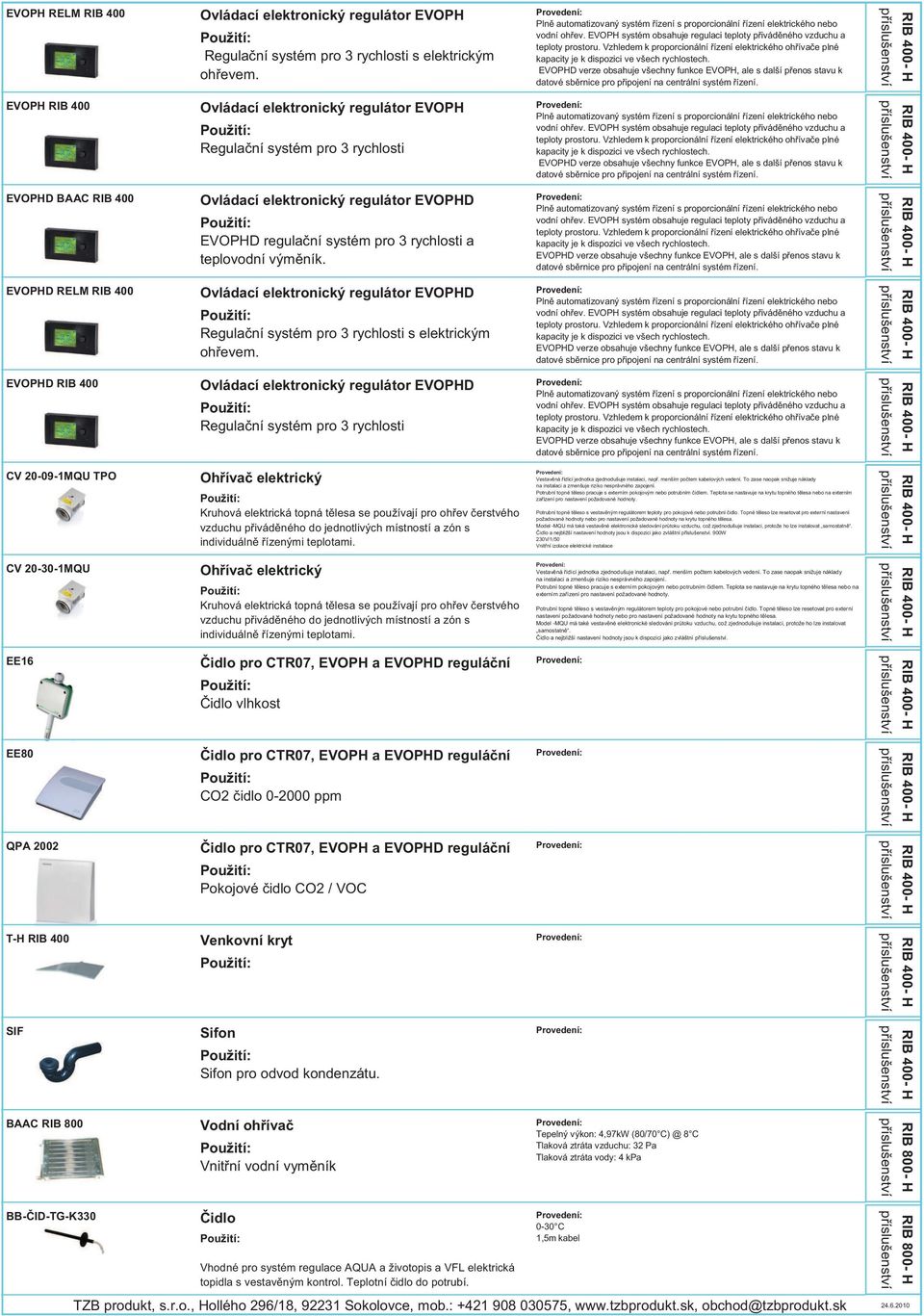 Potrubní topné těleso s vestavěným regulátorem teploty pro pokojové nebo potrubní čidlo.