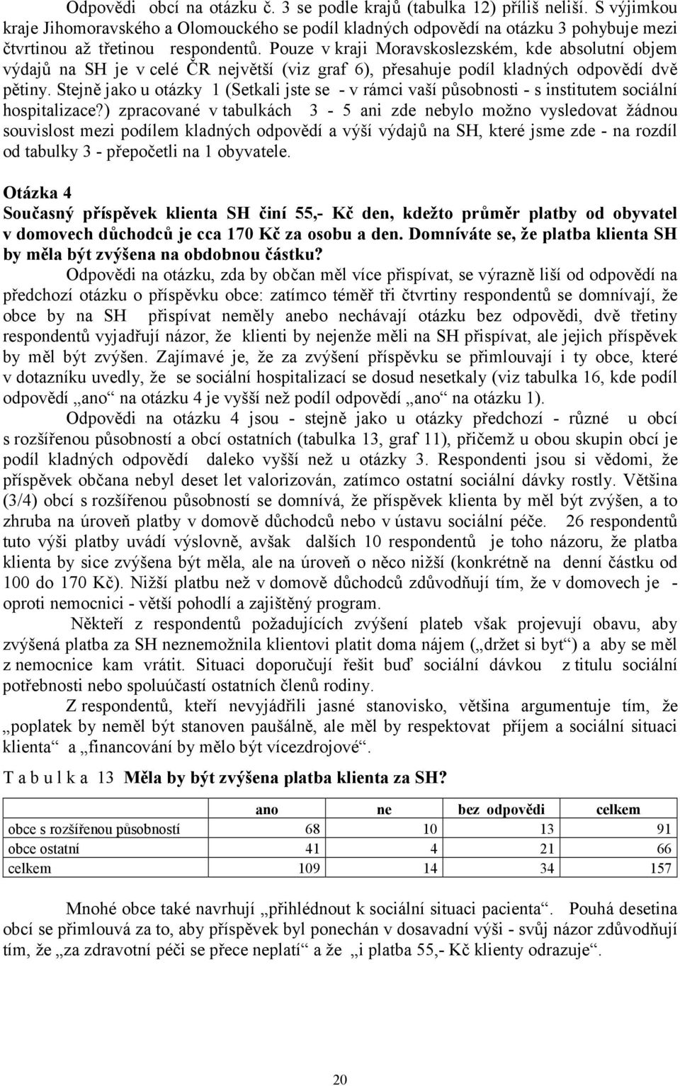 Pouze v kraji Moravskoslezském, kde absolutní objem výdajů na SH je v celé ČR největší (viz graf 6), přesahuje podíl kladných odpovědí dvě pětiny.