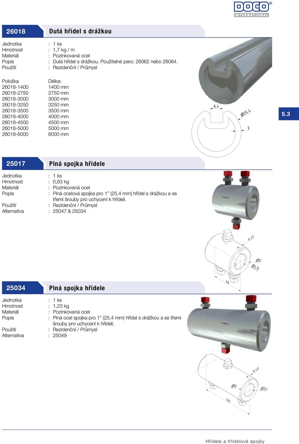 26018-5000 5000 mm 26018-6000 6000 mm 5.