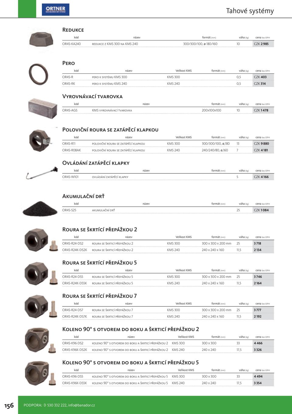 CZK 9 880 OR4S-R08AK poloviční roura se zatápěcí klapkou KMS 240 240/240/80, ø,160 7 CZK 4 181 Ovládání zatápěcí klapky OR4S-W101 ovládání zatápěcí klapky 5 CZK 4 166 Akumulační drť OR4S-S25
