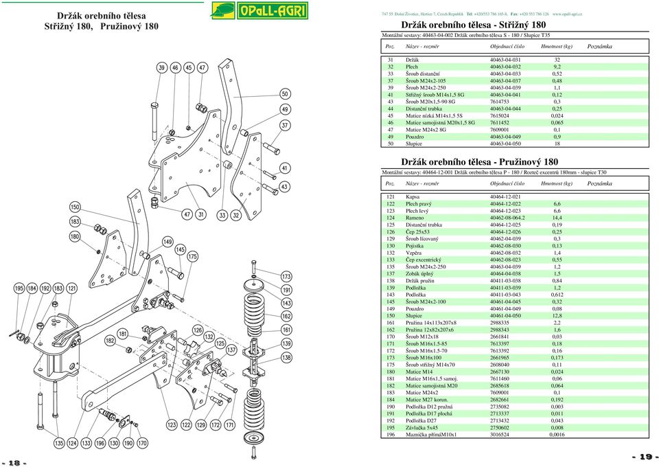 7614753 0,3 44 Distanční trubka 40463-04-044 0,25 45 Matice nízká M14x1,5 5S 7615024 0,024 46 Matice samojistná M20x1,5 8G 7611452 0,065 47 Matice M24x2 8G 7609001 0,1 49 Pouzdro 40463-04-049 0,9 50