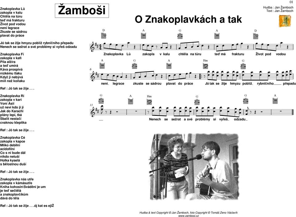 .. 6 Znkoplk není legrce Lů O Znkoplkách tk zkopl zkuste se sádrou klu plt chtěl n tůru do práce Hm teď má frkturu Žiot pod Jó tk se žije hmyzu poblíž 01 rybničního odou přepdu Znkoplk Rí zkopl kri