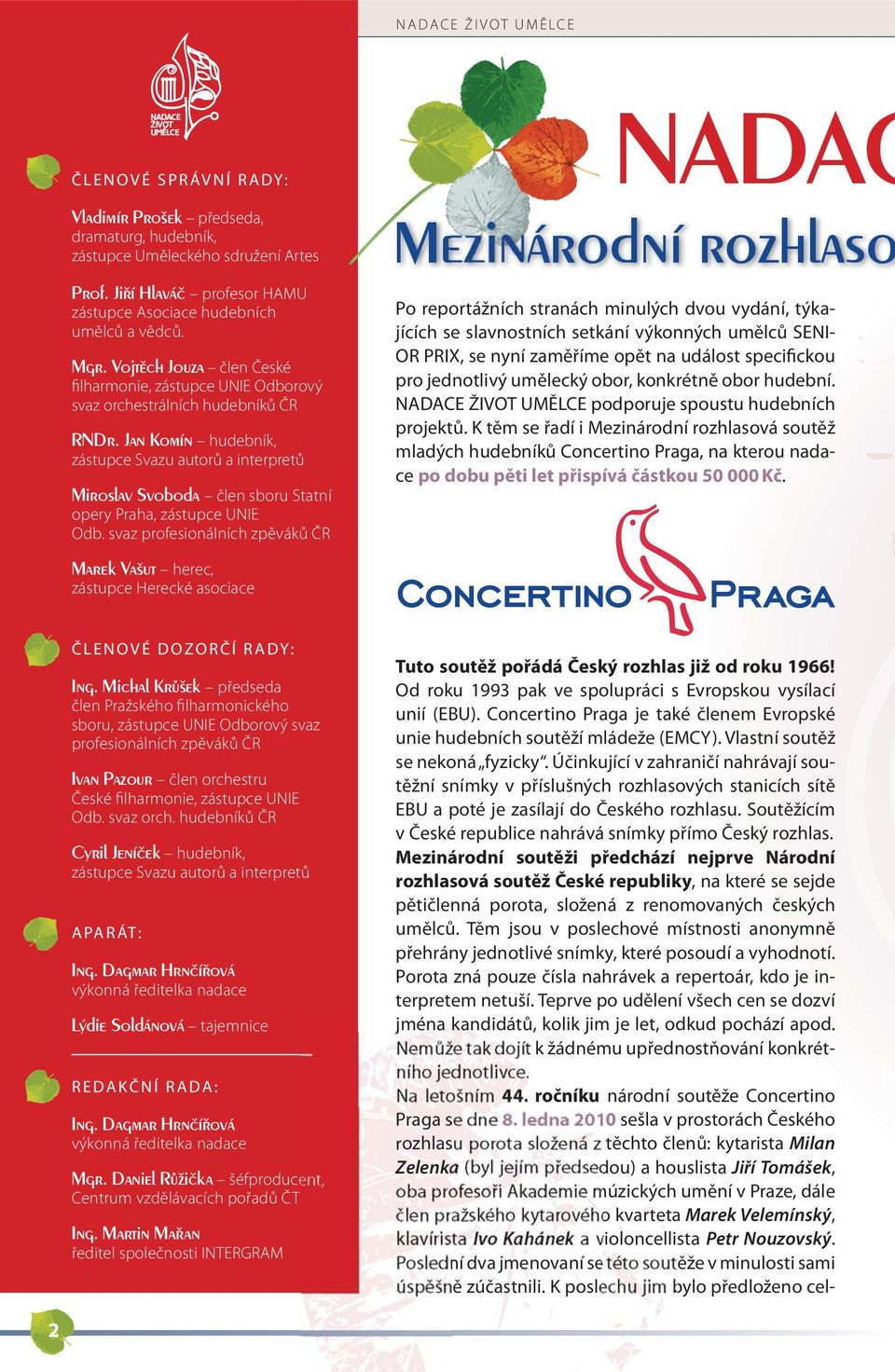 Jan Komín hudebník, zástupce Svazu autorů a interpretů Miroslav Svoboda člen sboru Statní opery Praha, zástupce UNIE Odb.