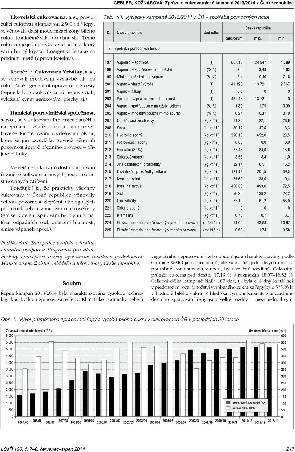 Energetika je také na předním místě (úprava kotelny). Rovněž i v Cukrovaru Vrbátky, a. s., se věnovali především výstavbě sila na cukr.