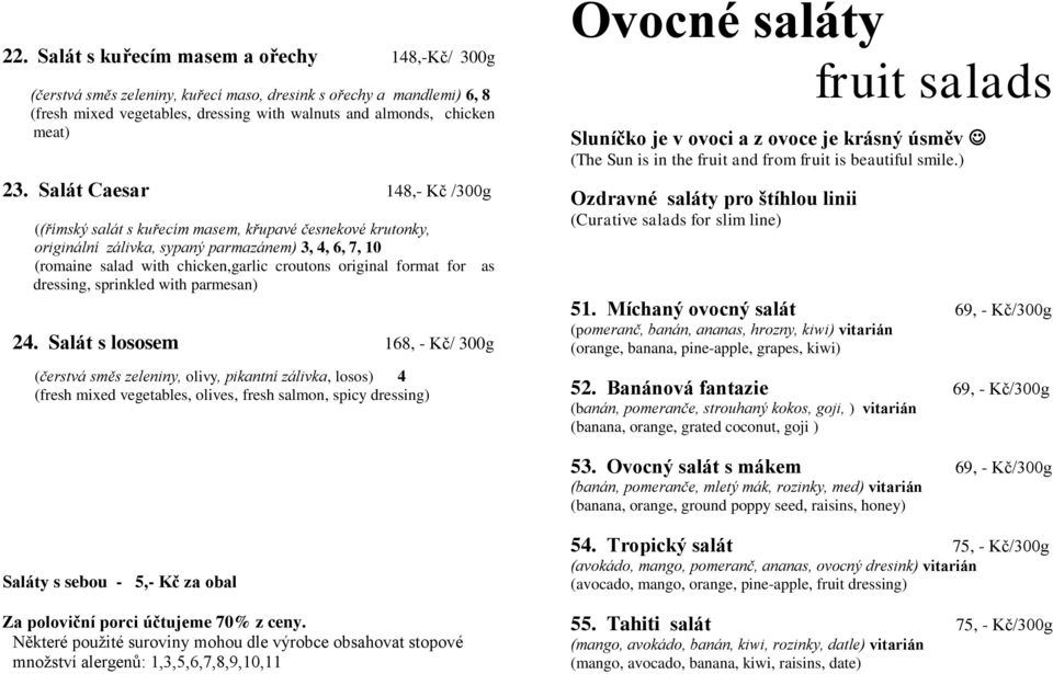 format for as dressing, sprinkled with parmesan) 24.