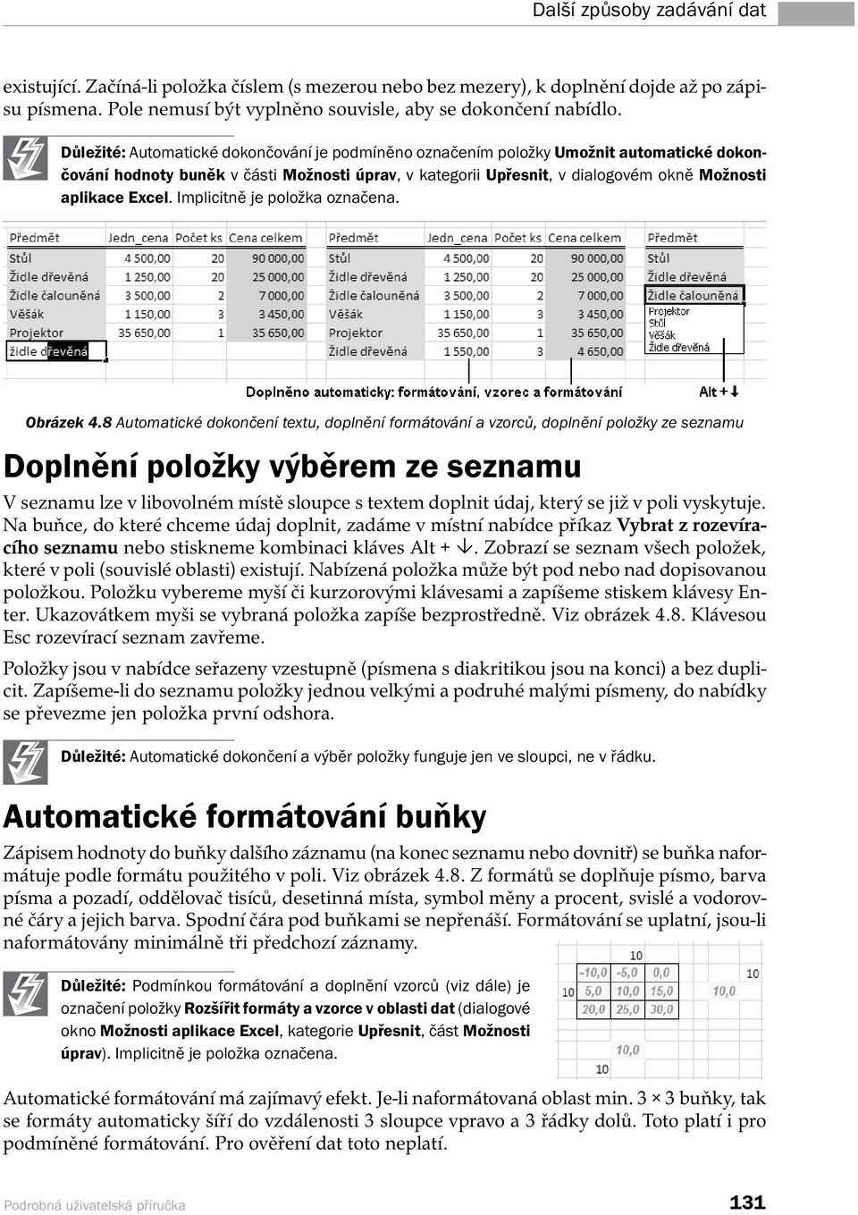 Implicitně je položka označena. Obrázek 4.