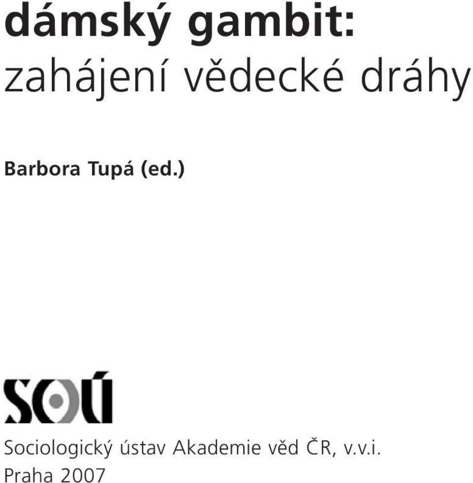 (ed.) Sociologický ústav