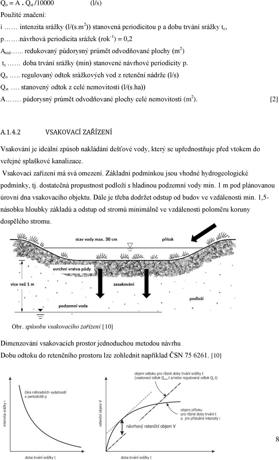 stanovený odtok z celé nemovitosti (l/(s.ha)) A. půdorysný průmět odvodňované plochy celé nemovitosti (m 2 ). [2] A.1.4.