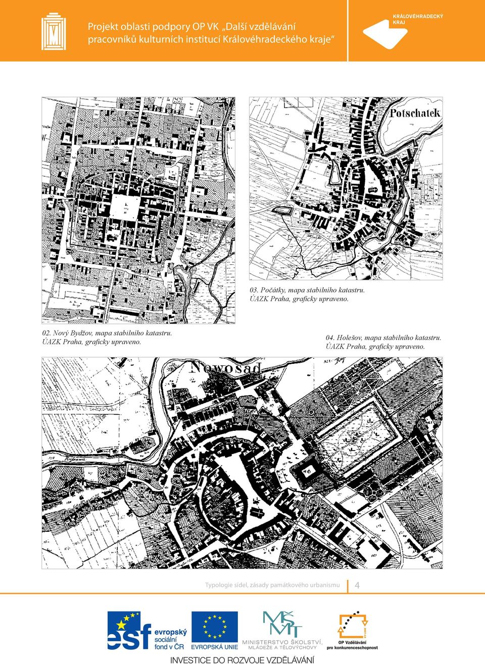 Nový Bydžov, mapa stabilního katastru. ÚAZK Praha, graficky upraveno. 04.