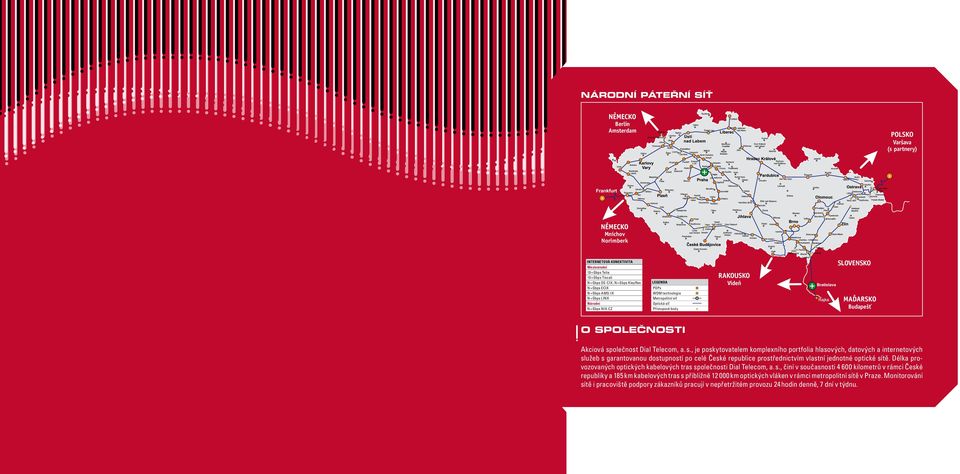 s., je poskytovatelem komplexního portfolia hlasových, datových a internetových služeb s garantovanou dostupností po celé České republice prostřednictvím vlastní jednotné optické sítě.