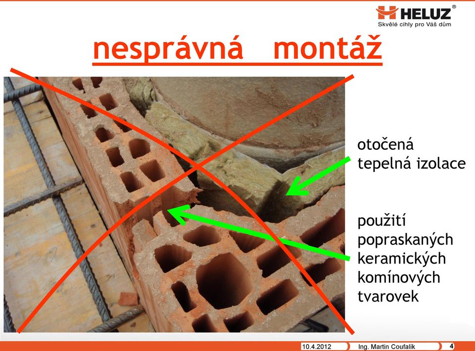 popraskaných keramických