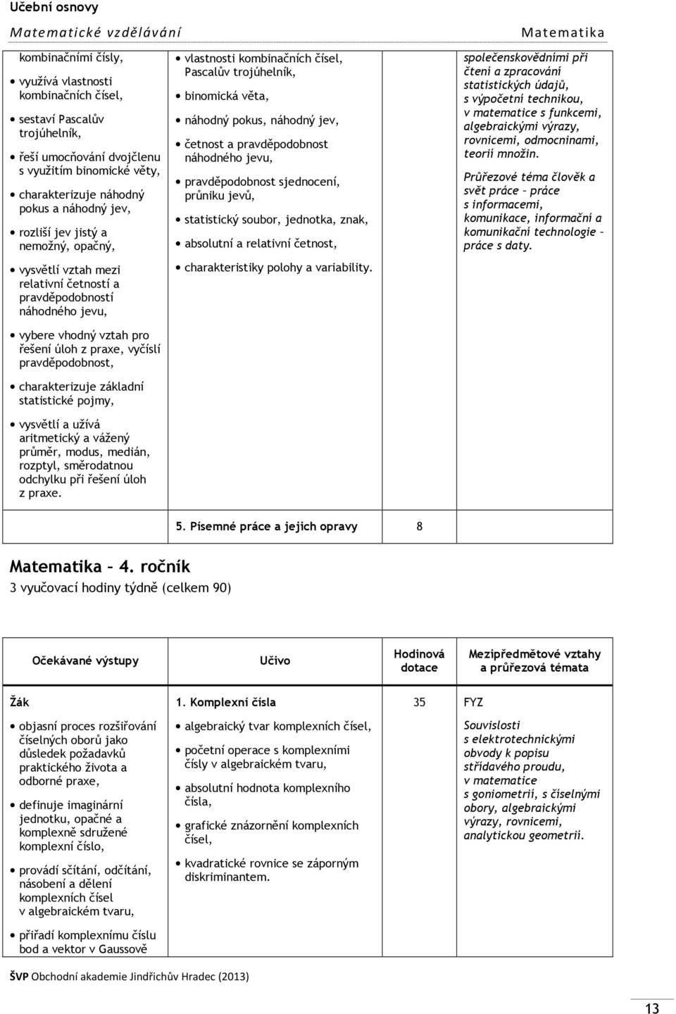 pravděpodobnost, charakterizuje základní statistické pojmy, vysvětlí a užívá aritmetický a vážený průměr, modus, medián, rozptyl, směrodatnou odchylku při řešení úloh z praxe.