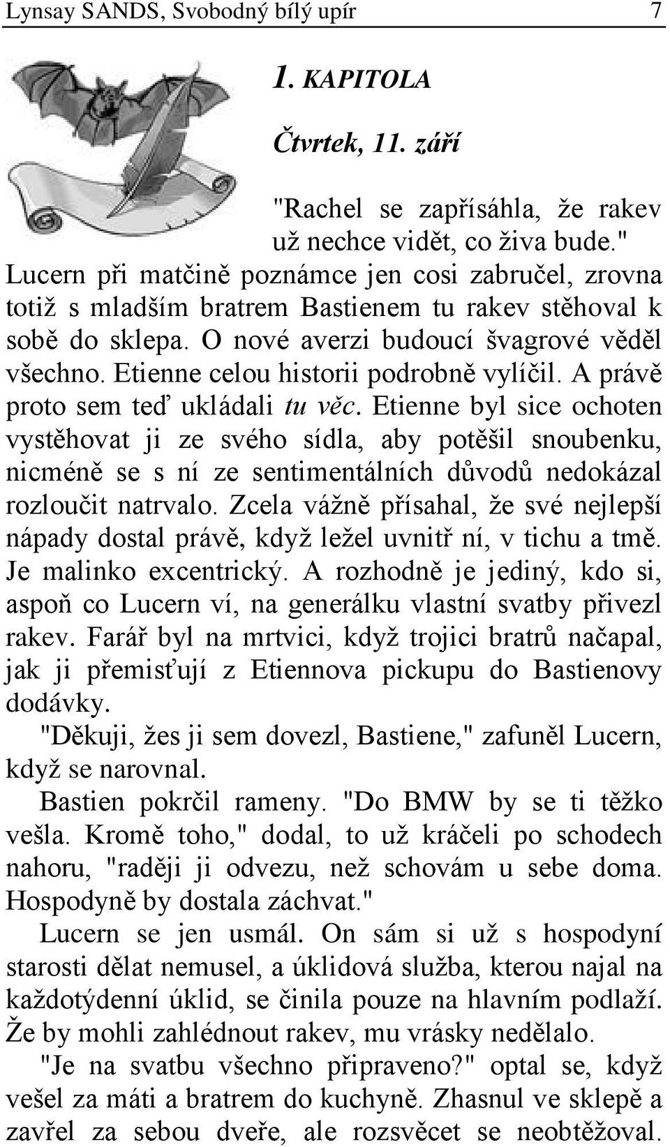 Etienne celou historii podrobně vylíčil. A právě proto sem teď ukládali tu věc.