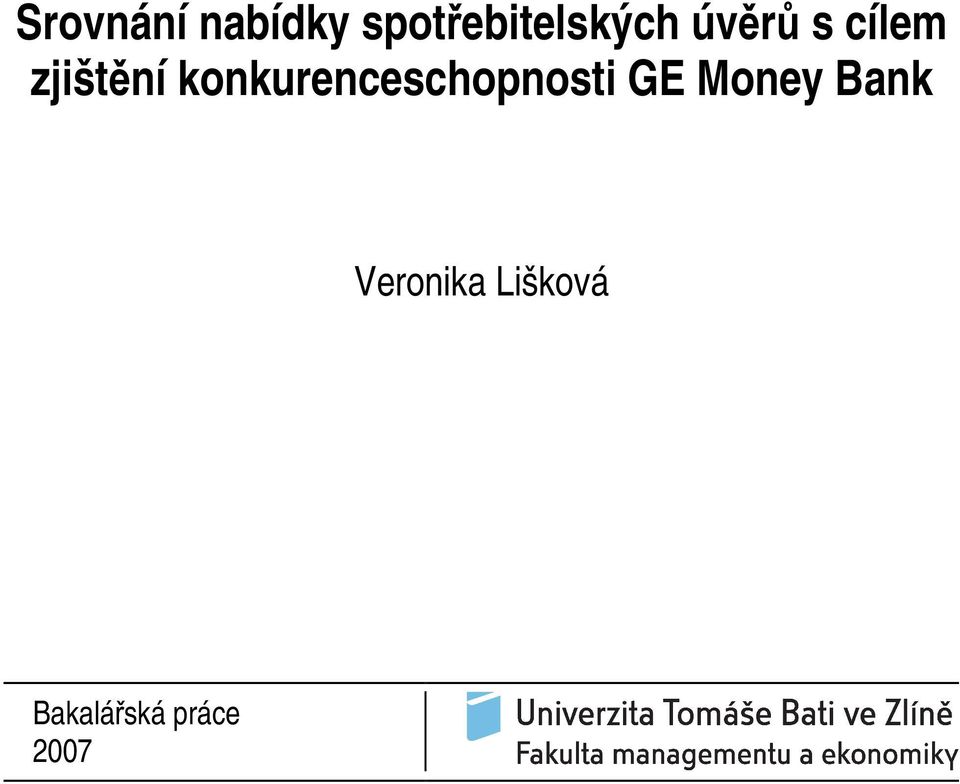 zjištění konkurenceschopnosti GE