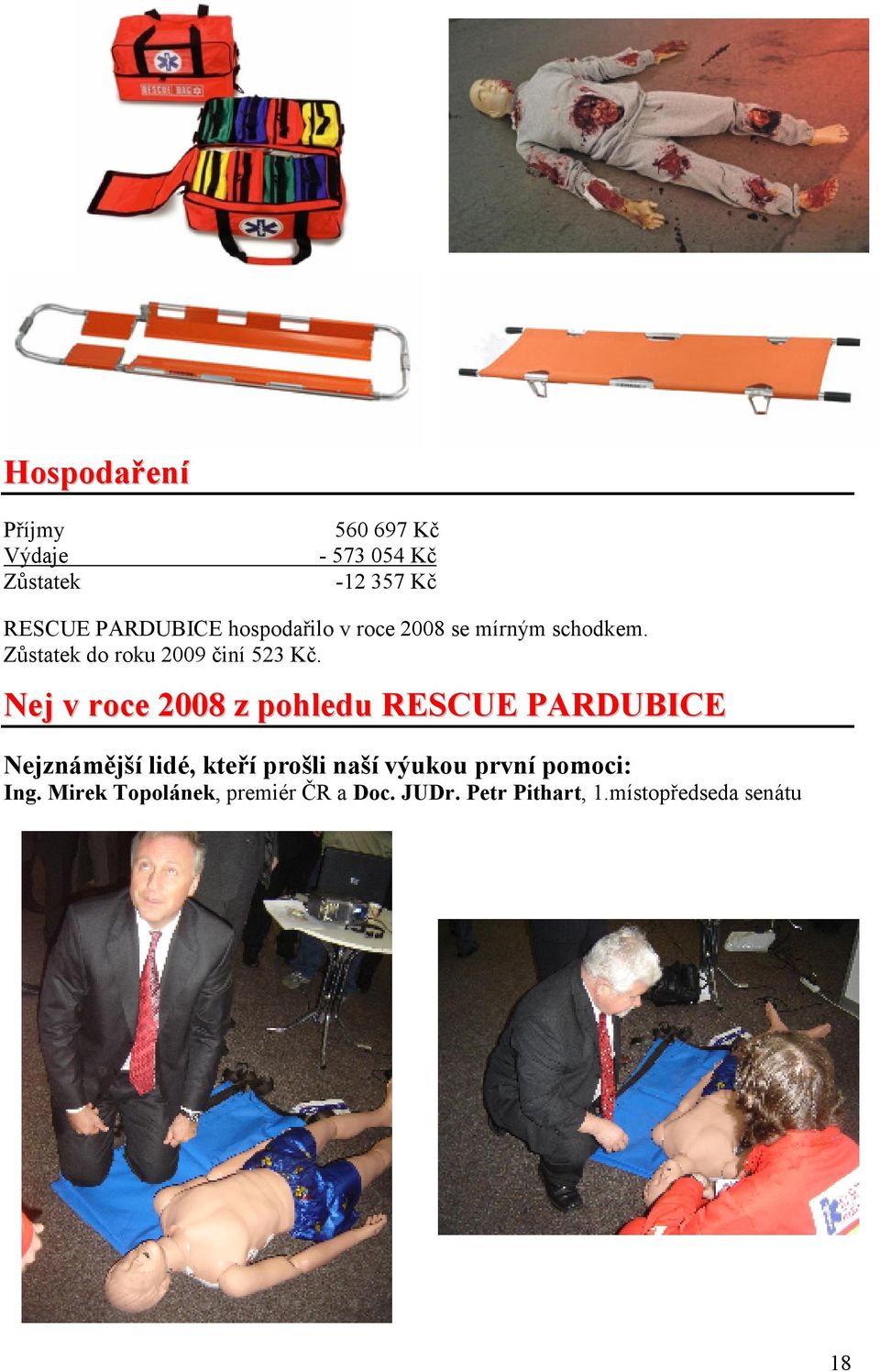 ej v roce 2008 z pohledu RESCUE PARDUBICE ejznámější lidé, kteří prošli naší výukou