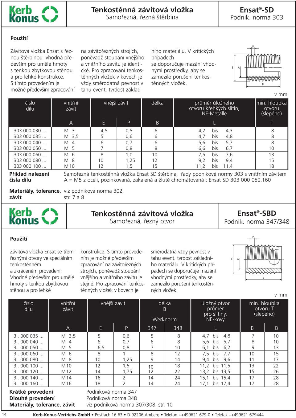 S tímto provedením je možné především zpracování 303 000 030... 303 000 035... 303 000 040... 303 000 050... 303 000 00... 303 000 00... 303 000 0... vnitřní závit M 3 M 3,5 M 4 M 5 M M M na závitořezných strojích, poněvadž stoupání vnějšího a vnitřního závitu je identické.