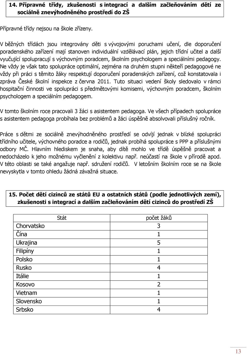 spolupracují s výchovným poradcem, školním psychologem a speciálními pedagogy.