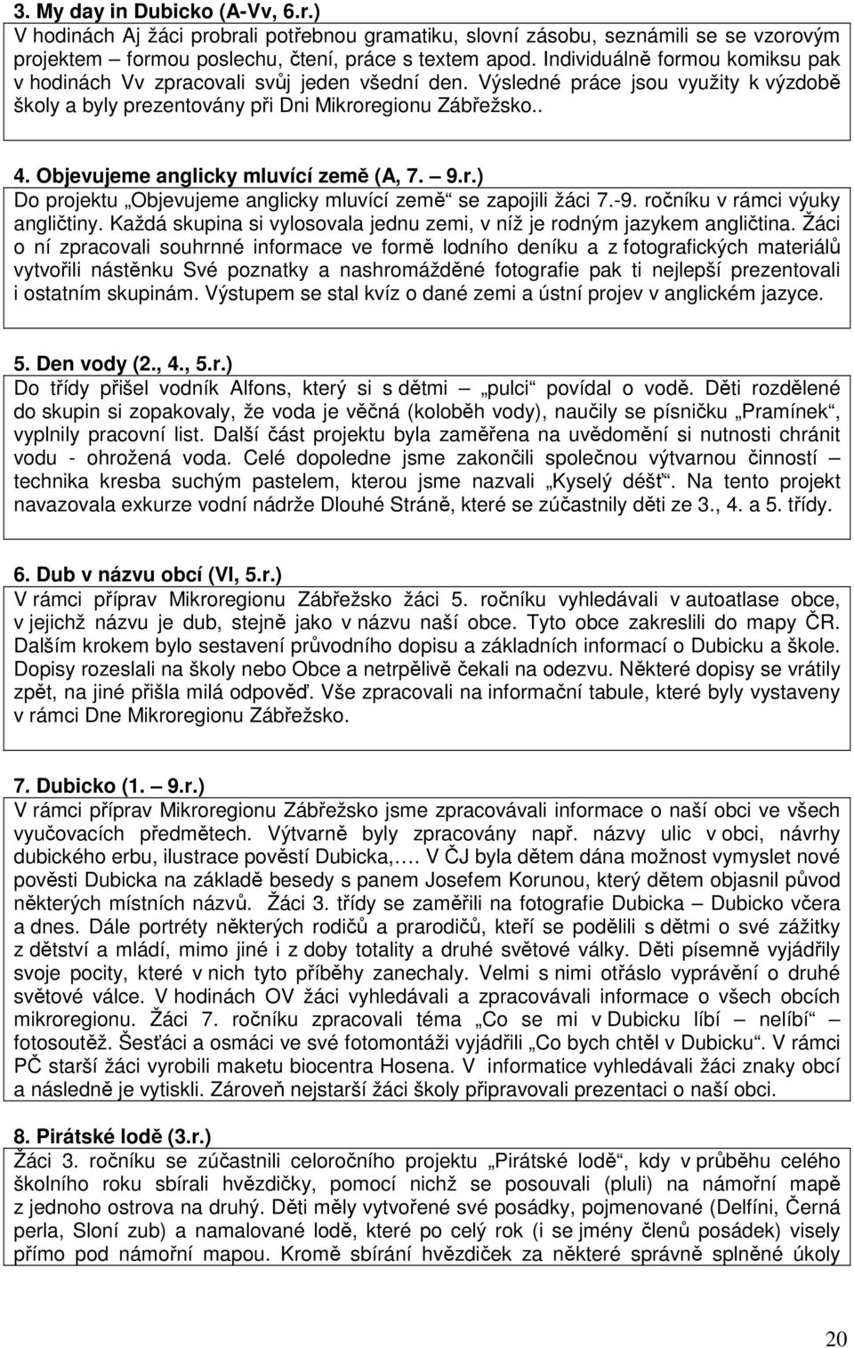 Objevujeme anglicky mluvící země (A, 7. 9.r.) Do projektu Objevujeme anglicky mluvící země se zapojili žáci 7.-9. ročníku v rámci výuky angličtiny.