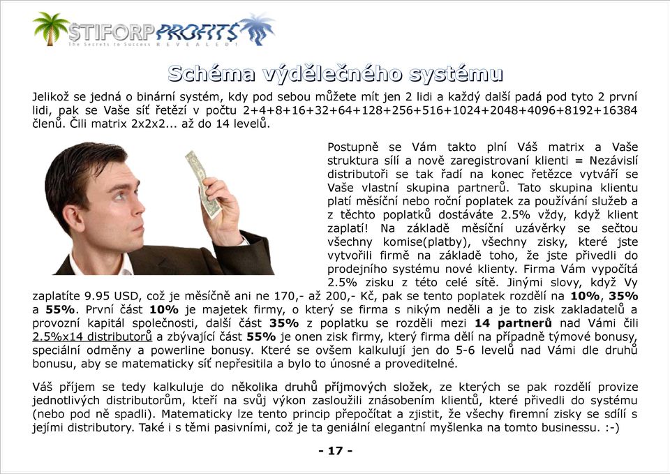 Postupně se Vám takto plní Váš matrix a Vaše struktura sílí a nově zaregistrovaní klienti = Nezávislí distributoři se tak řadí na konec řetězce vytváří se Vaše vlastní skupina partnerů.