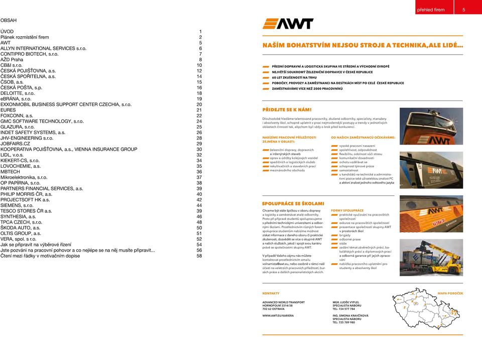 r.o. 20 EURES 21 FOXCONN, a.s. 22 GMC SOFTWARE TECHNOLOGY, s.r.o. 24 GLAZURA, s.r.o. 25 INDET SAFETY SYSTEMS, a.s. 26 JHV-ENGINEERING s.r.o. 28 JOBFAIRS.CZ 29 KOOPERATIVA POJIŠŤOVNA, a.s., VIENNA INSURANCE GROUP 30 LIDL, v.