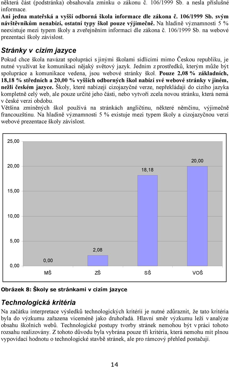 Stránky v cizím jazyce Pokud chce škola navázat spolupráci s jinými školami sídlícími mimo Českou republiku, je nutné využívat ke komunikaci nějaký světový jazyk.