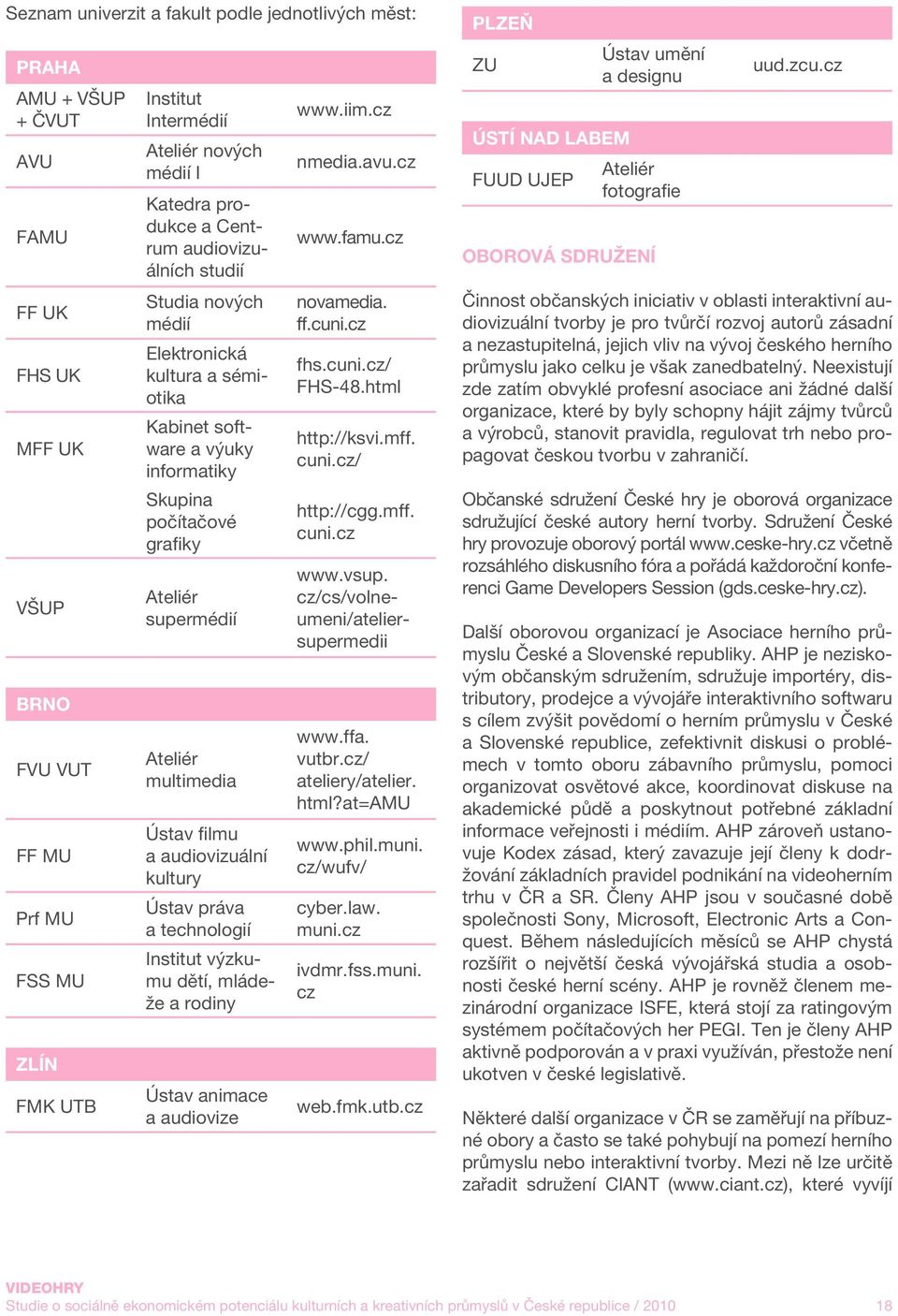 multimedia Ústav filmu a audiovizuální kultury Ústav práva a technologií Institut výzkumu dětí, mládeže a rodiny Ústav animace a audiovize www.iim.cz nmedia.avu.cz www.famu.cz novamedia. ff.cuni.