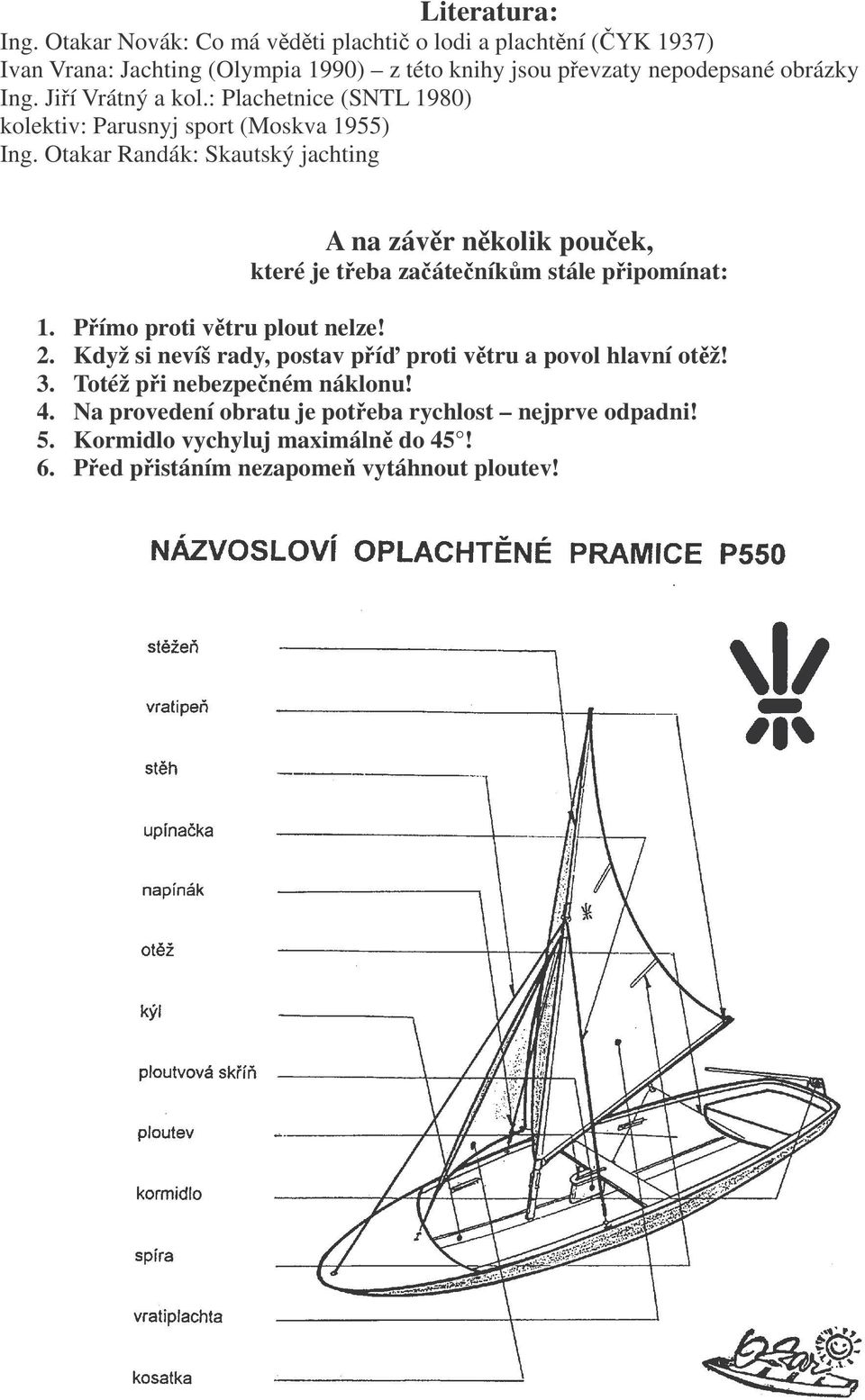 Jií Vrátný a kol.: Plachetnice (SNTL 1980) kolektiv: Parusnyj sport (Moskva 1955) Ing.