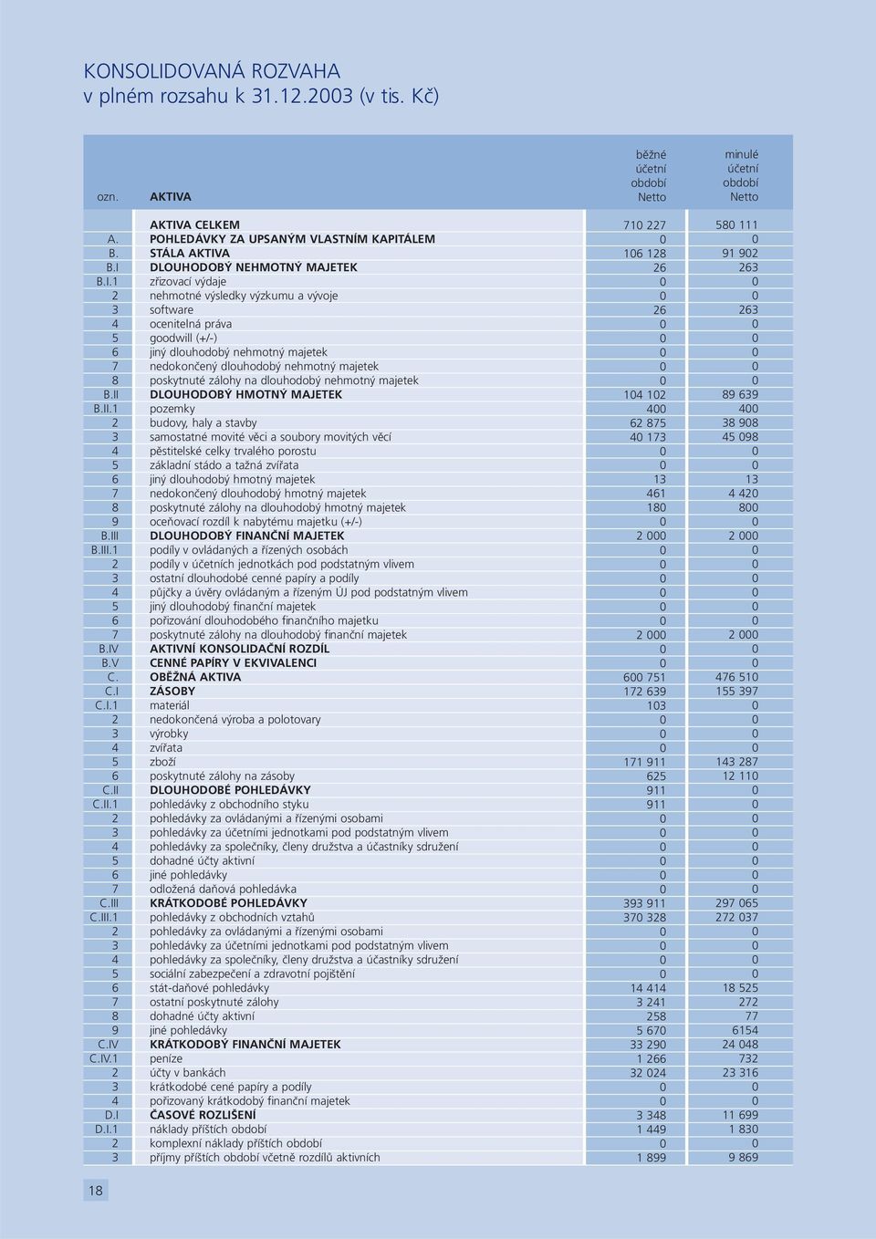 zřizovací výdaje nehmotné výsledky výzkumu a vývoje software ocenitelná práva goodwill (+/-) jiný dlouhodobý nehmotný majetek nedokončený dlouhodobý nehmotný majetek poskytnuté zálohy na dlouhodobý