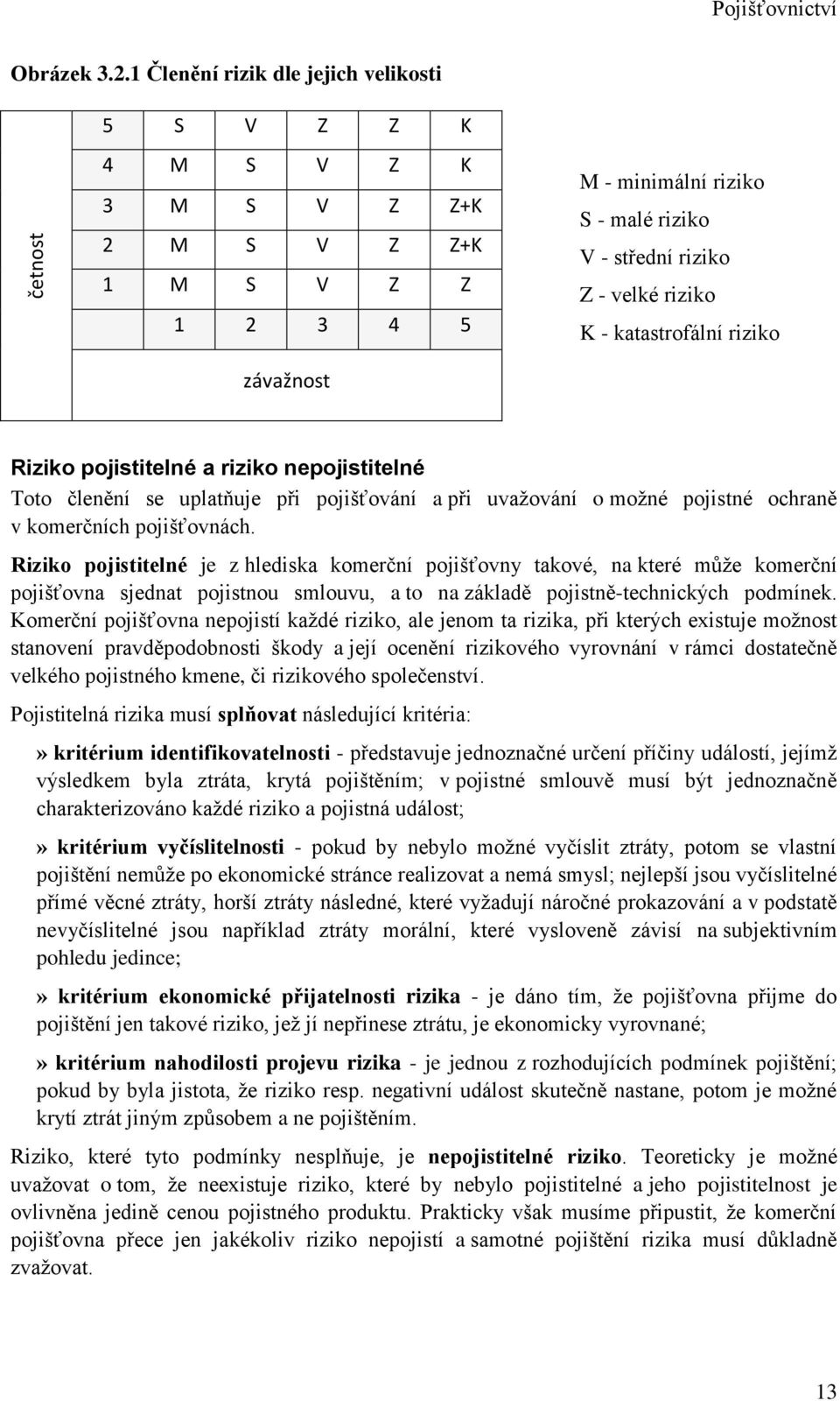 katastrofálí riziko Riziko pojistitelé a riziko epojistitelé Toto čleěí se uplatňuje při pojišťováí a při uvažováí o ožé pojisté ochraě v koerčích pojišťovách.