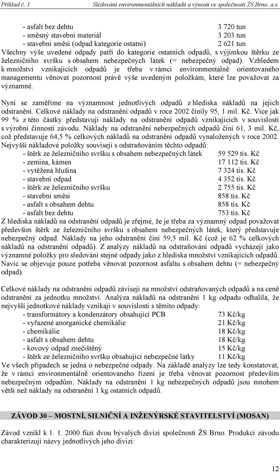 ostatních, s výjimkou štěrku ze železničního svršku s obsahem nebezpečných látek (= nebezpečný odpad).