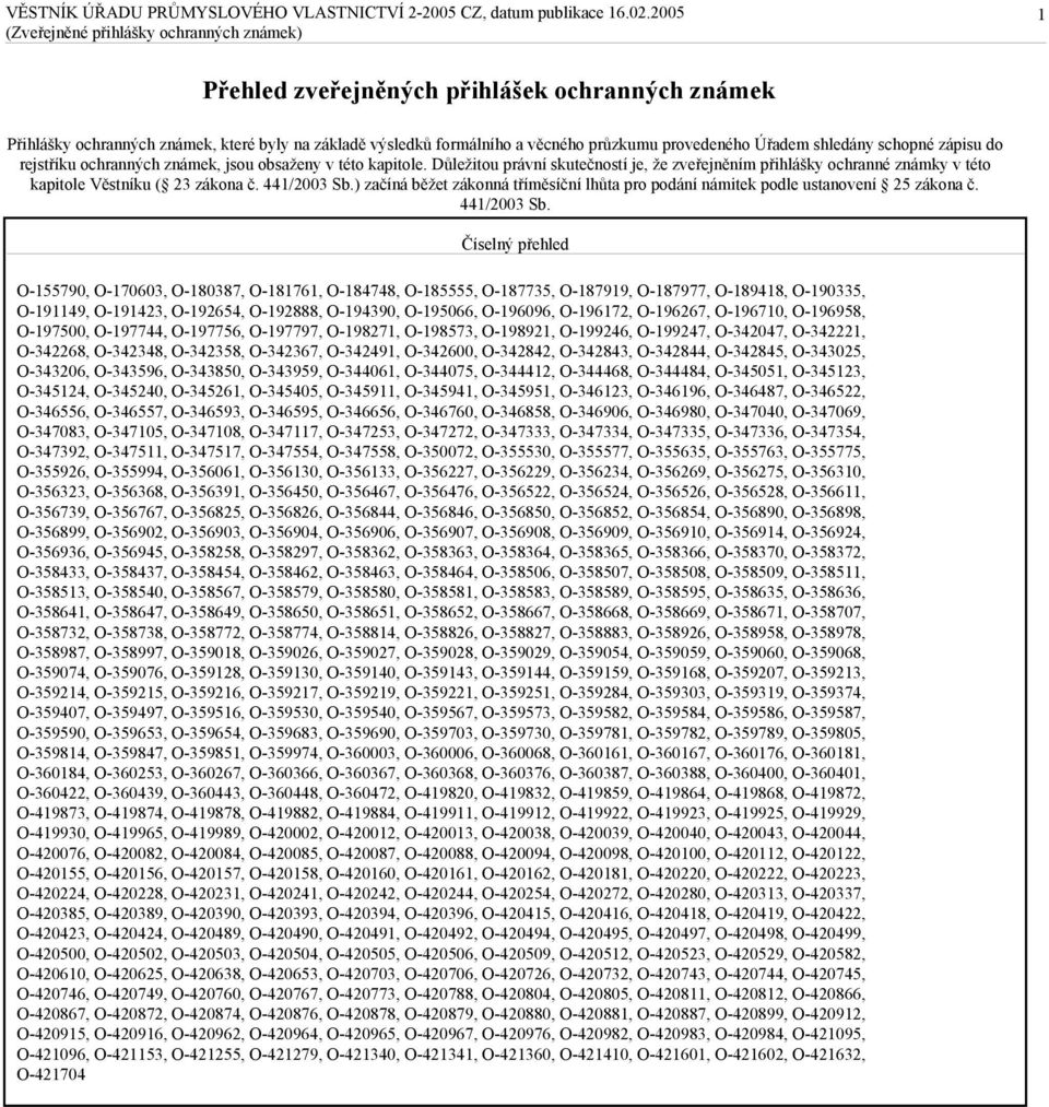 ) začíná běžet zákonná tříměsíční lhůta pro podání námitek podle ustanovení 25 zákona č. 441/2003 Sb.