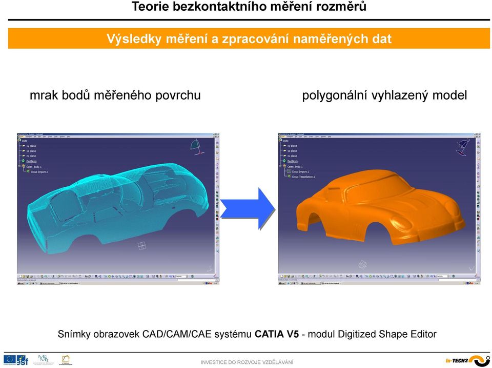 vyhlazený model Snímky obrazovek