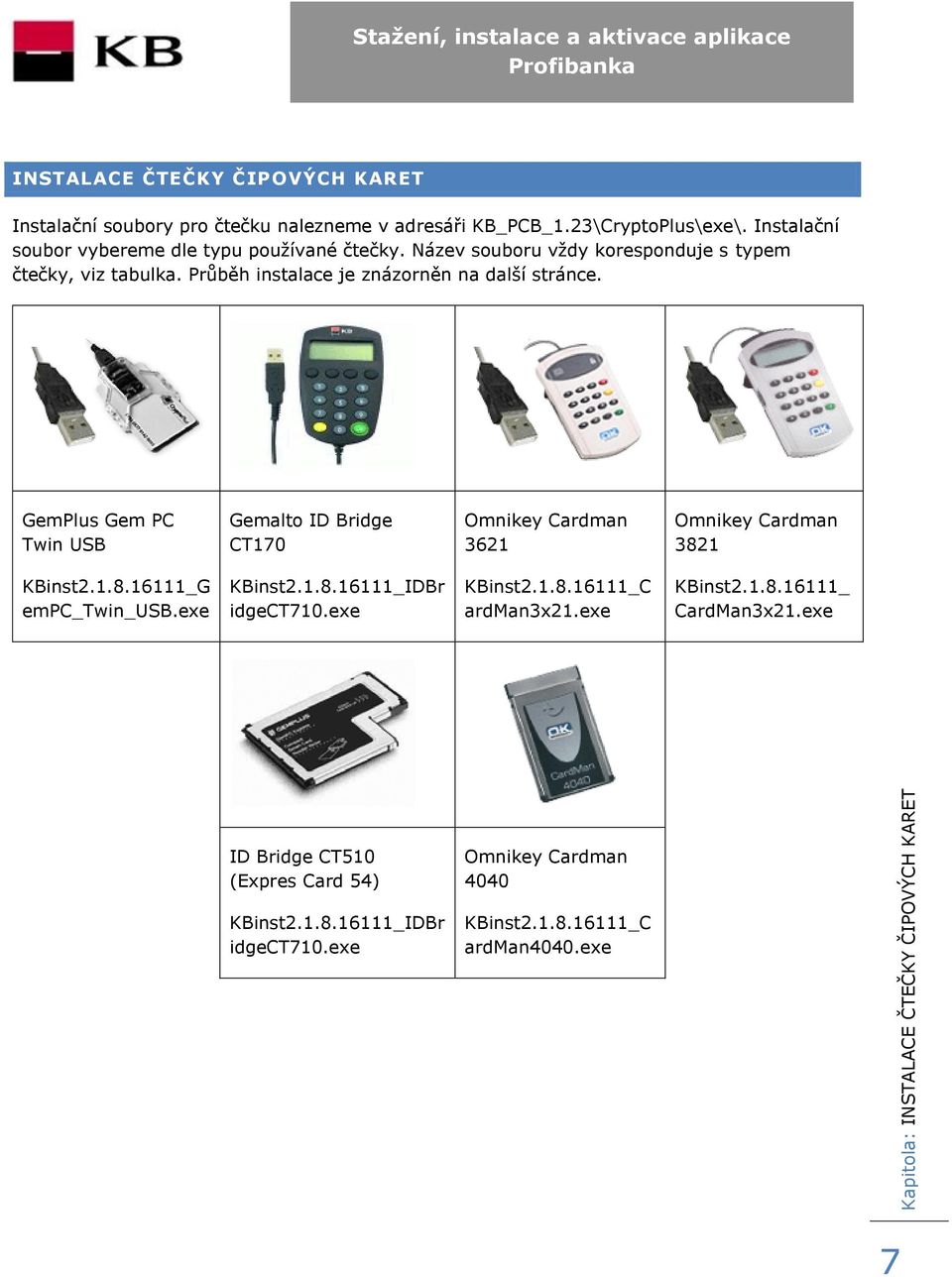 GemPlus Gem PC Twin USB Gemalto ID Bridge CT170 Omnikey Cardman 3621 Omnikey Cardman 3821 KBinst2.1.8.16111_G empc_twin_usb.exe KBinst2.1.8.16111_IDBr idgect710.