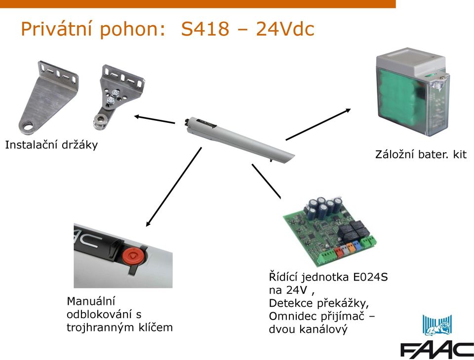 kit Manuální odblokování s trojhranným klíčem