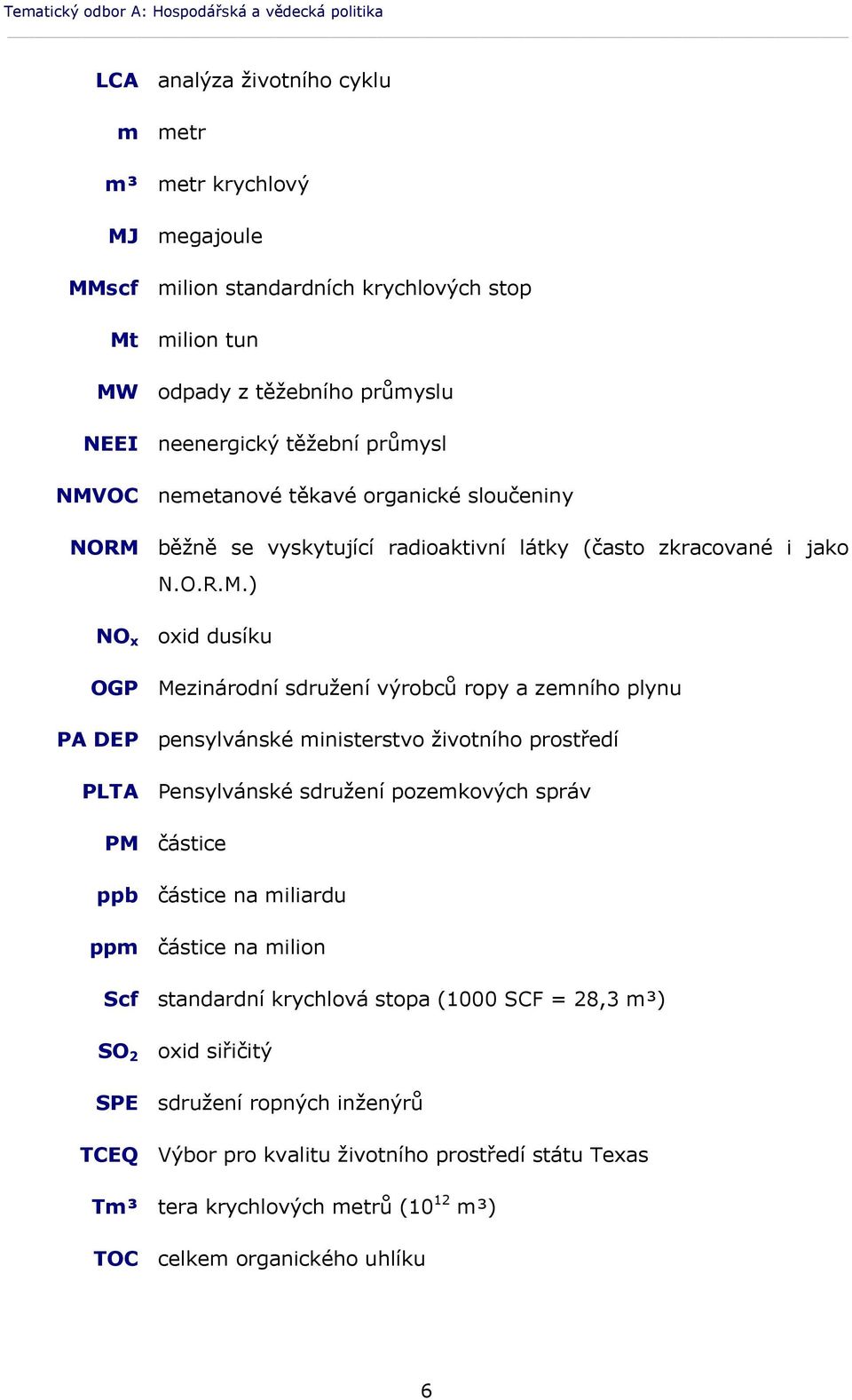 OC nemetanové těkavé organické sloučeniny NORM 