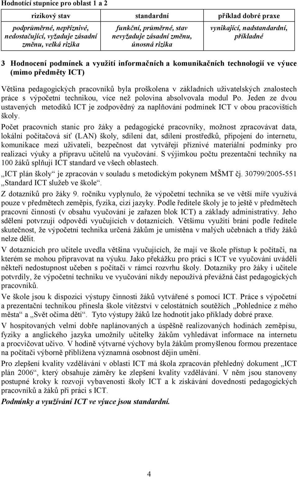 byla proškolena v základních uživatelských znalostech práce s výpočetní technikou, více než polovina absolvovala modul Po.