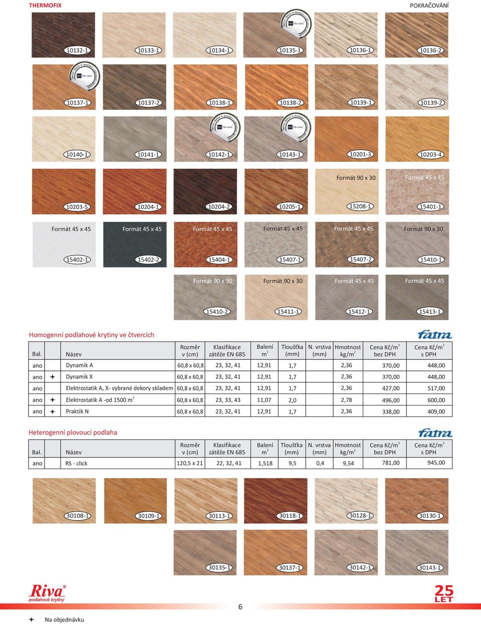 Formát 45 x 45 Formát 90 x 30 15411-1 1541-1 15413-1 Homogenní podlahové krytiny ve čtvercích,36 370,00 448,00,36 370,00 448,00 1,7,36 47,00 517,00,0,78 496,00 600,00 1,7,36 338,00 409,00 Rozměr v