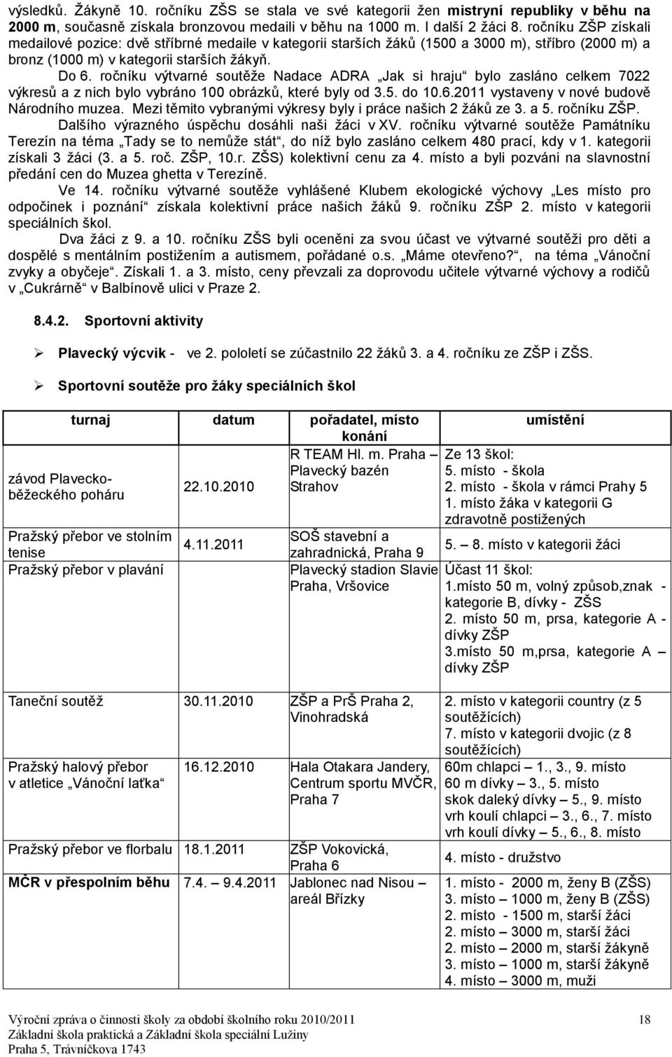 ročníku výtvarné soutěţe Nadace ADRA Jak si hraju bylo zasláno celkem 7022 výkresů a z nich bylo vybráno 100 obrázků, které byly od 3.5. do 10.6.2011 vystaveny v nové budově Národního muzea.