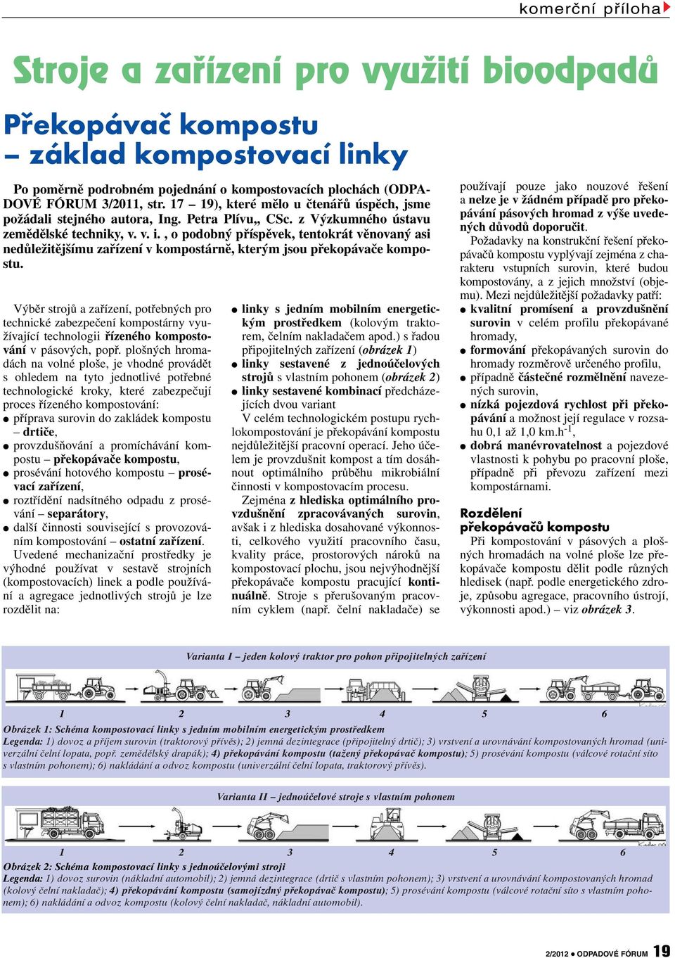 , o podobný příspěvek, tentokrát věnovaný asi nedůležitějšímu zařízení v kompostárně, kterým jsou překopávače kompostu.