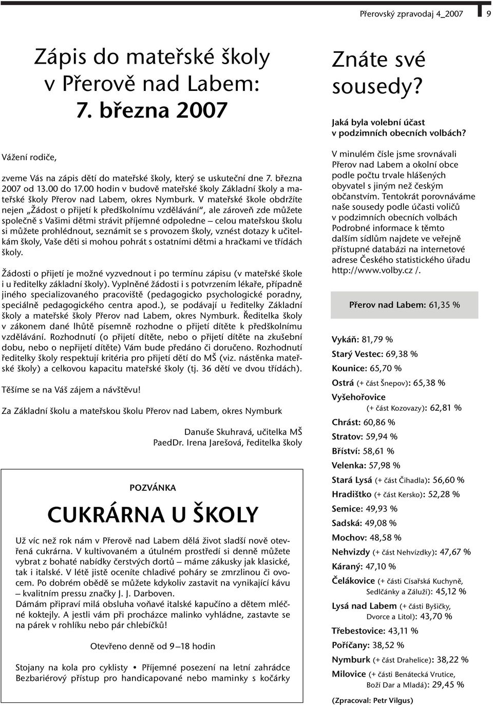 V mateřské škole obdržíte nejen Žádost o přijetí k předškolnímu vzdělávání, ale zároveň zde můžete společně s Vašimi dětmi strávit příjemné odpoledne celou mateřskou školu si můžete prohlédnout,