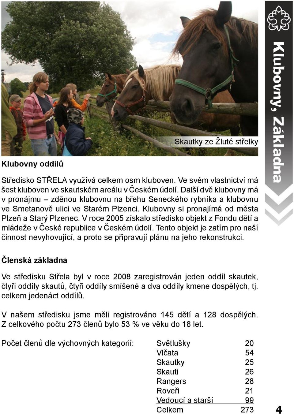 V roce 2005 získalo středisko objekt z Fondu dětí a mládeže v České republice v Českém údolí. Tento objekt je zatím pro naší činnost nevyhovující, a proto se připravují plánu na jeho rekonstrukci.