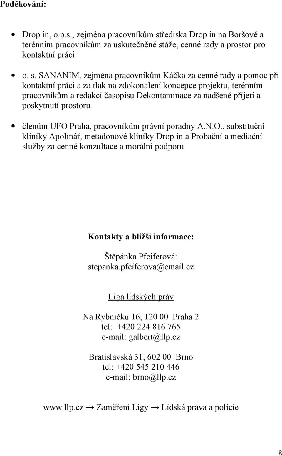 áže, cenné rady a prostor pro kontaktní práci o. s.