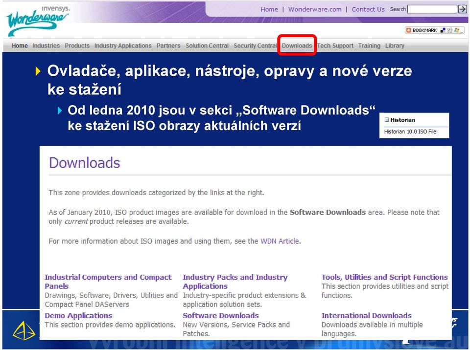 2010 jsou v sekci Software Downloads