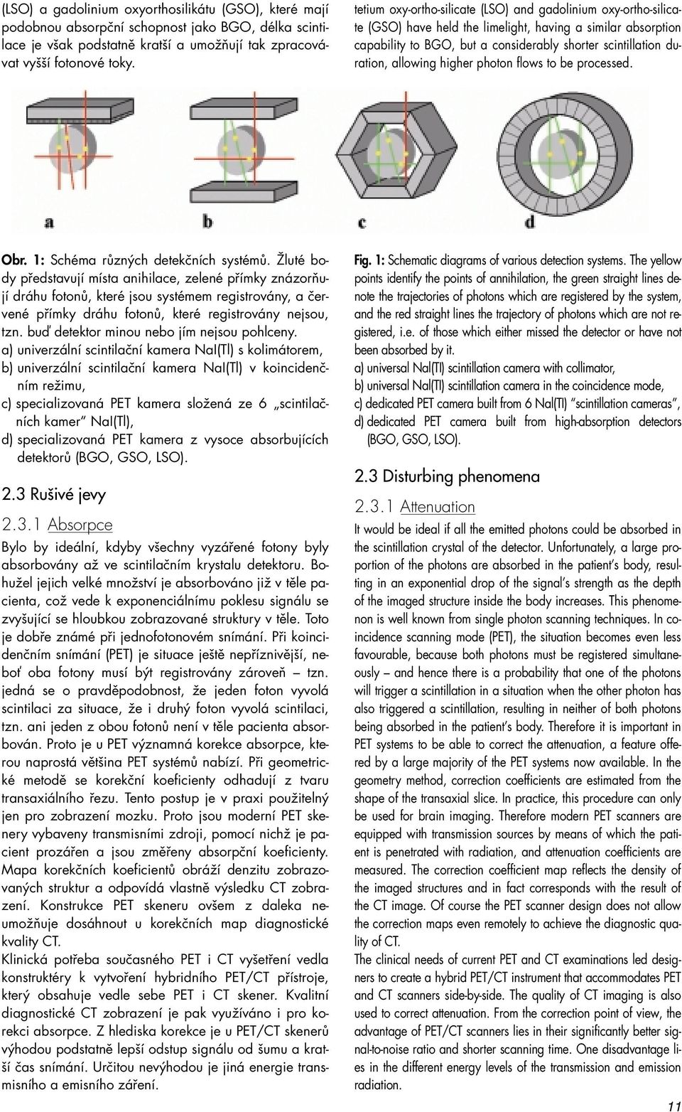 allowing higher photon flows to be processed. Obr. 1: Schéma různých detekčních systémů.