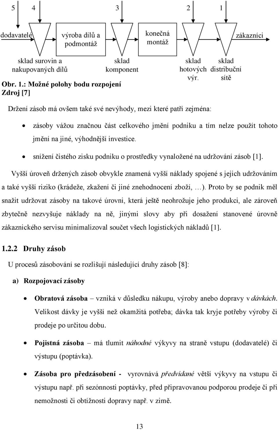 investice. snížení čistého zisku podniku o prostředky vynaložené na udržování zásob [1].