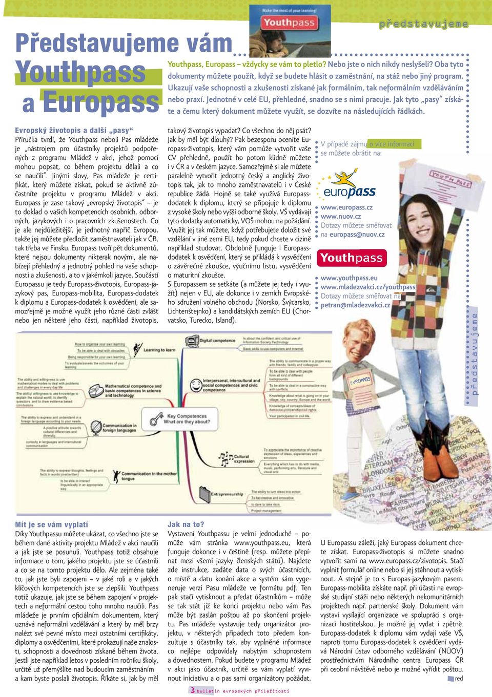 Europass je zase takový evropský životopis je to doklad o vašich kompetencích osobních, odborných, jazykových i o pracovních zkušenostech.