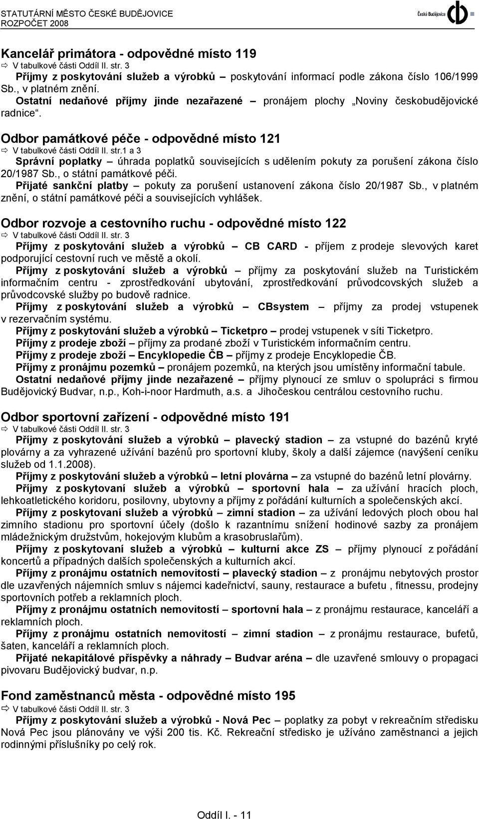 1 a 3 Správní poplatky úhrada poplatků souvisejících s udělením pokuty za porušení zákona číslo 20/1987 Sb., o státní památkové péči.